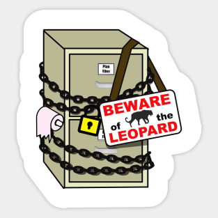 Beware of the Leopard Sticker